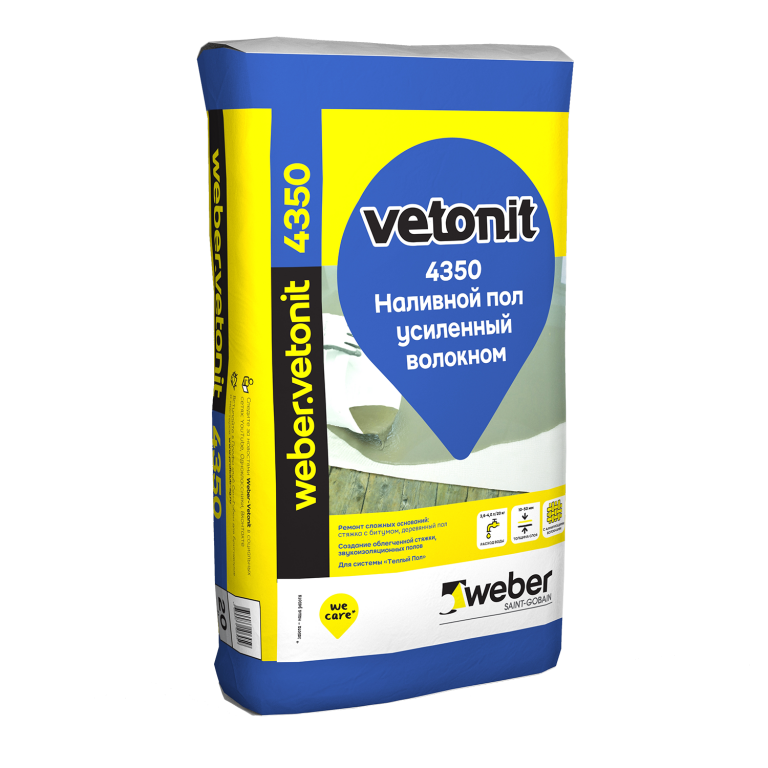 Усиленный наливной пол weber.vetonit 4350
