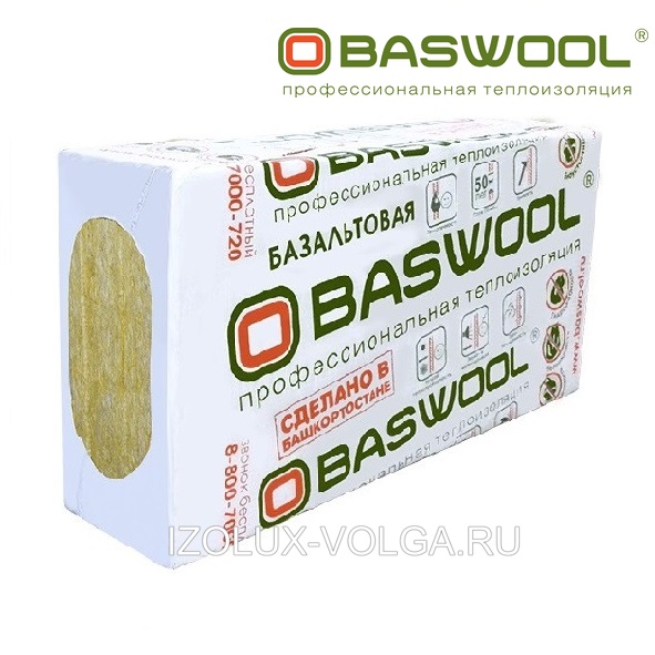 Базальтовый утеплитель BASWOOL ФАСАД 140 1200х600х50мм 6 плит
